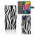 Samsung Galaxy M53 Telefoonhoesje met Pasjes Zebra telefoonhoes zebraprint aanzicht