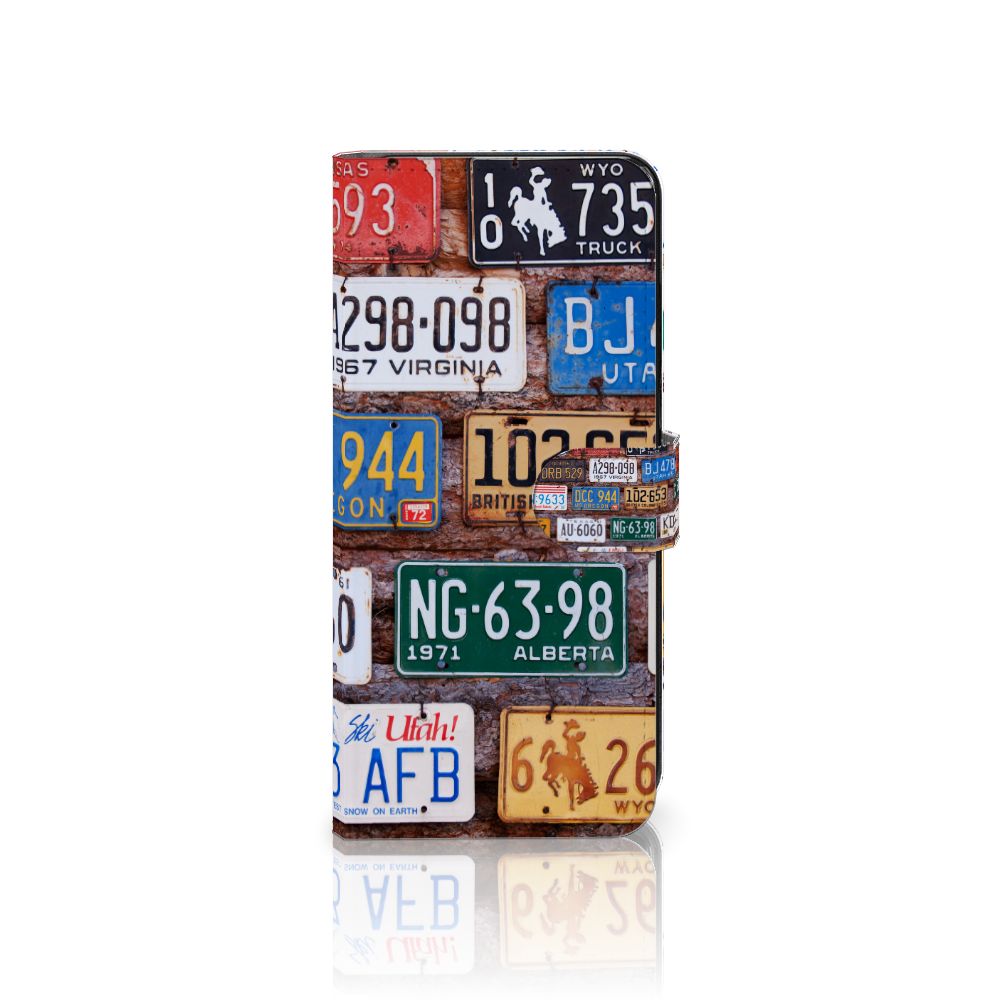 Samsung Galaxy M53 Telefoonhoesje met foto Kentekenplaten ontwerp collage aanzicht