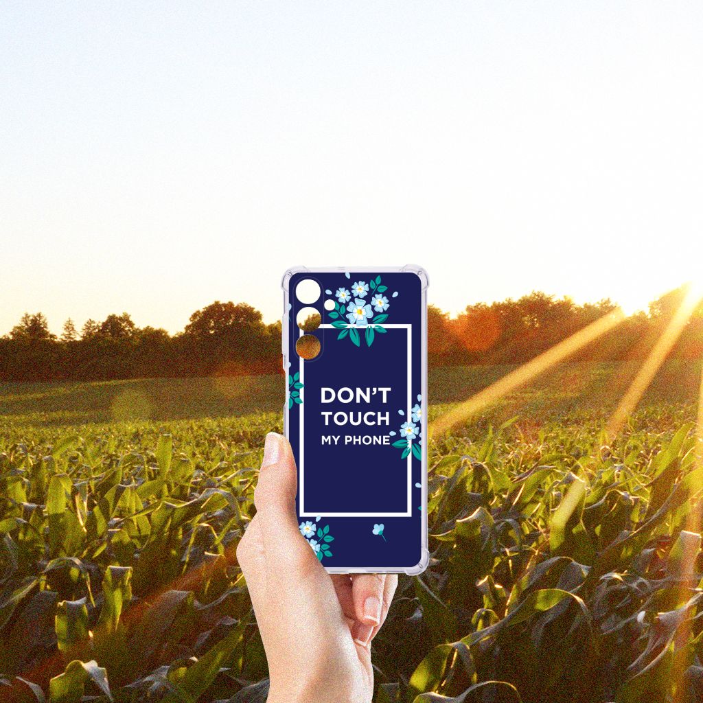 Samsung Galaxy M54 Anti Shock Case Flowers Blue DTMP B2C Telecom