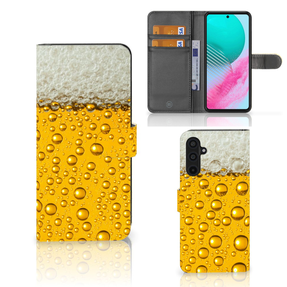 Samsung Galaxy M54 Book Cover Bier telefoonhoesje bier print voorkant achterkant binnenkant