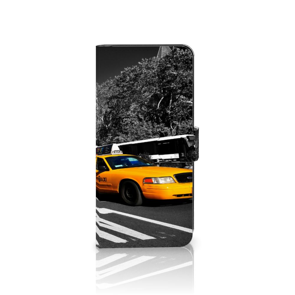 Samsung Galaxy M54 Flip Cover New York Taxi design hoesje voorzijde