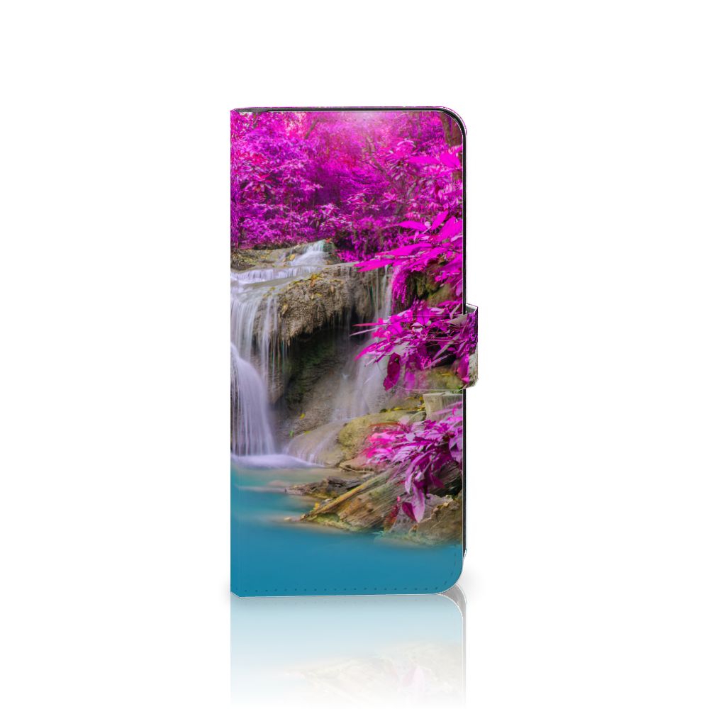 Samsung Galaxy M54 Flip Cover Waterval flipcover waterval paarse bomen