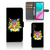 Samsung Galaxy M54 Leuk Hoesje Cat Color hoesje kat kleuren zwart voorzijde