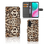 Samsung Galaxy M54 Telefoonhoesje met Pasjes Leopard telefoonhoesje leopard design vooraanzicht