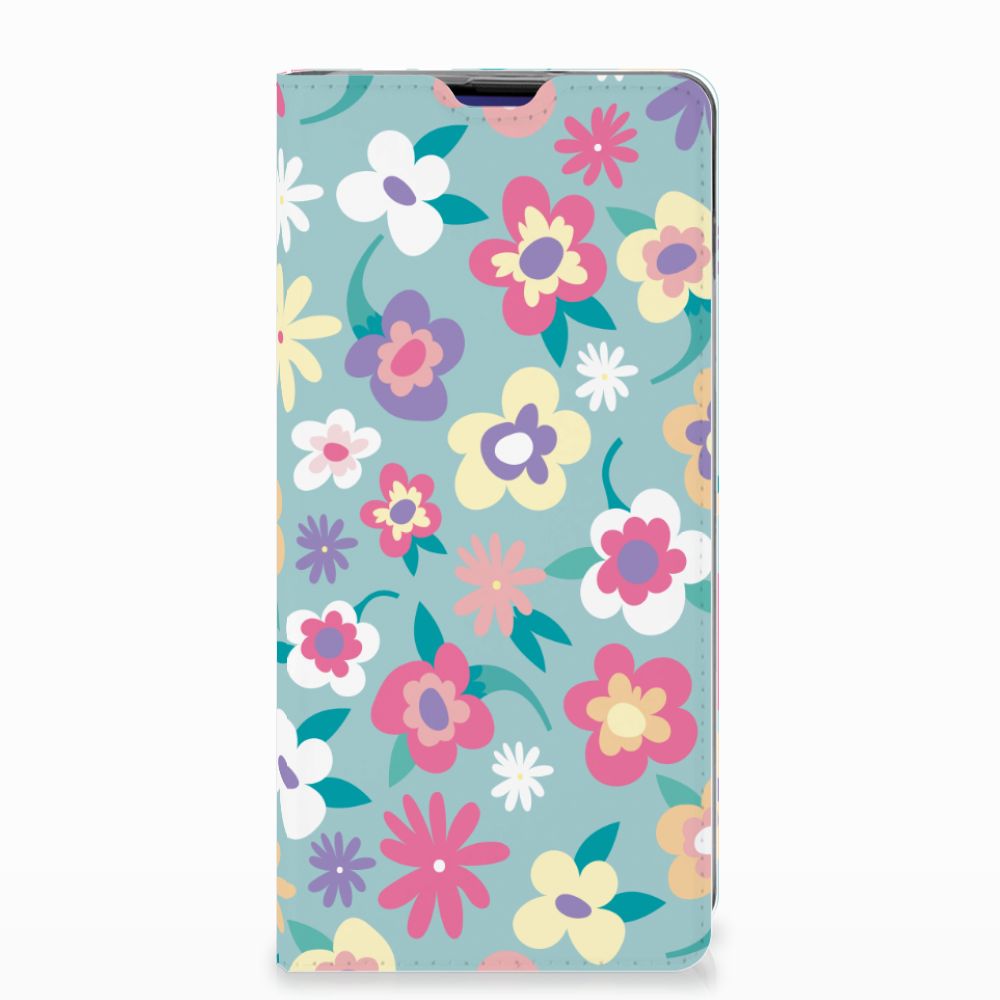 Samsung Galaxy S10 Plus Smart Cover Flower Power bloemen design voorkant