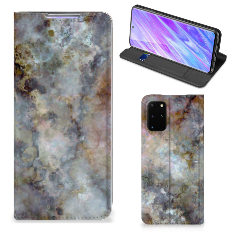 Samsung Galaxy S20 Plus Standcase Marmer Grijs - B2C Telecom