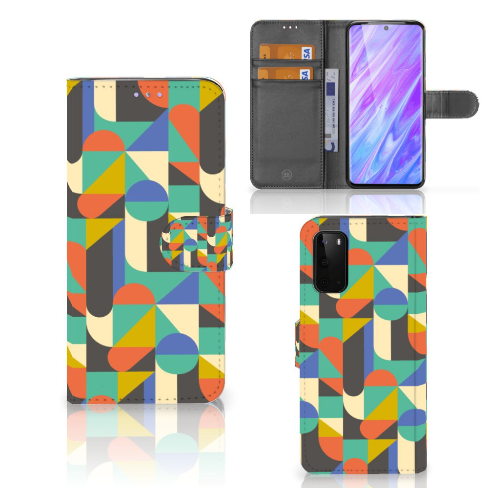 Samsung Galaxy S20 Telefoon Hoesje Funky Retro telefoonhoesje design hip aanzicht