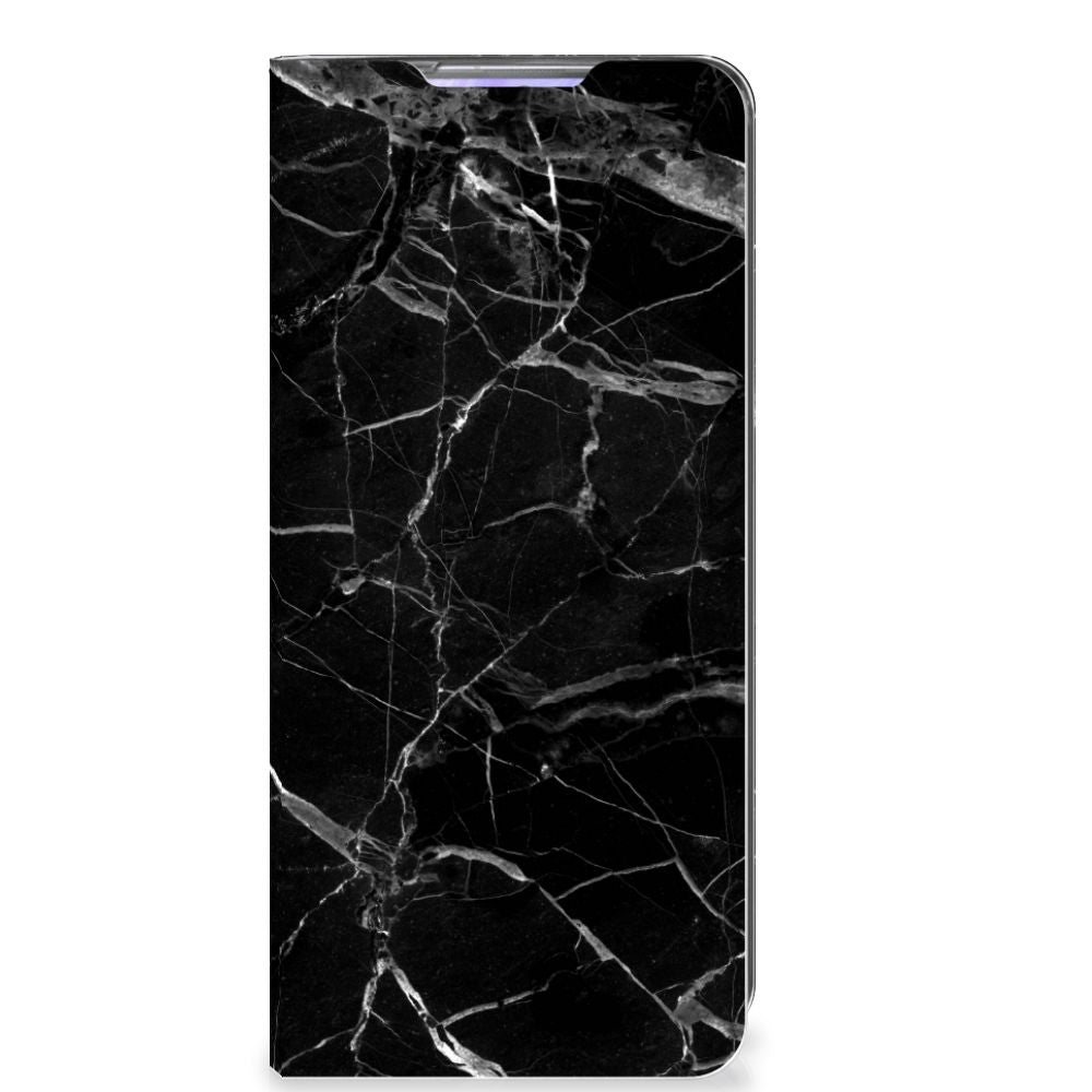 Samsung Galaxy S20 Ultra Standcase Marmer Zwart - Origineel Cadeau Vader design marmer zwart voorkant