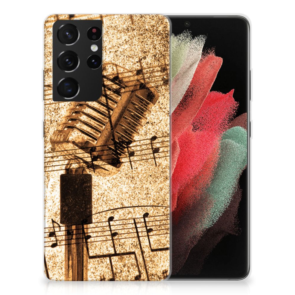 Samsung Galaxy S21 Ultra Siliconen Hoesje met foto Bladmuziek B2C Telecom
