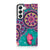 Samsung Galaxy S22 Bookcase Cirkels en Vlinders design Cirkels Vlinders voorkant