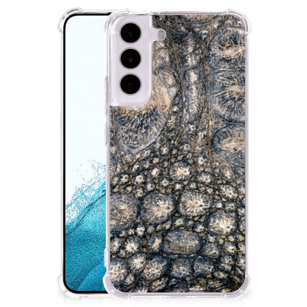 Samsung Galaxy S22 Case Anti-shock Krokodillenprint achterkant
