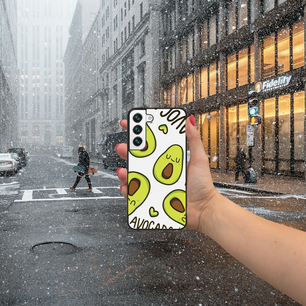 Samsung Galaxy S22 Hoesje Avocado Singing design avocado illustrations hand street
