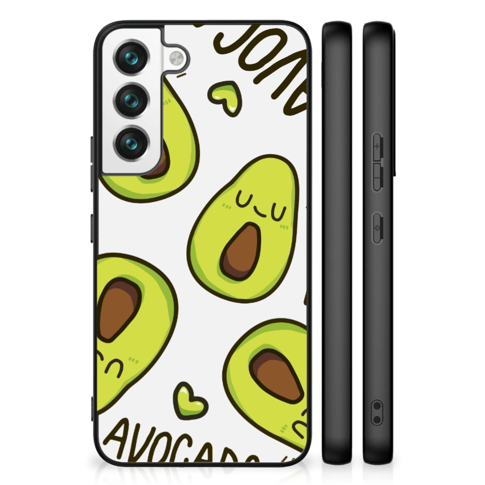 Samsung Galaxy S22 Hoesje Avocado Singing illustraties voorkant zijkant