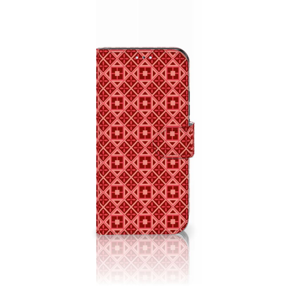 Samsung Galaxy S22 Telefoon Hoesje Batik Rood telefoonhoesje batik rood vooraanzicht