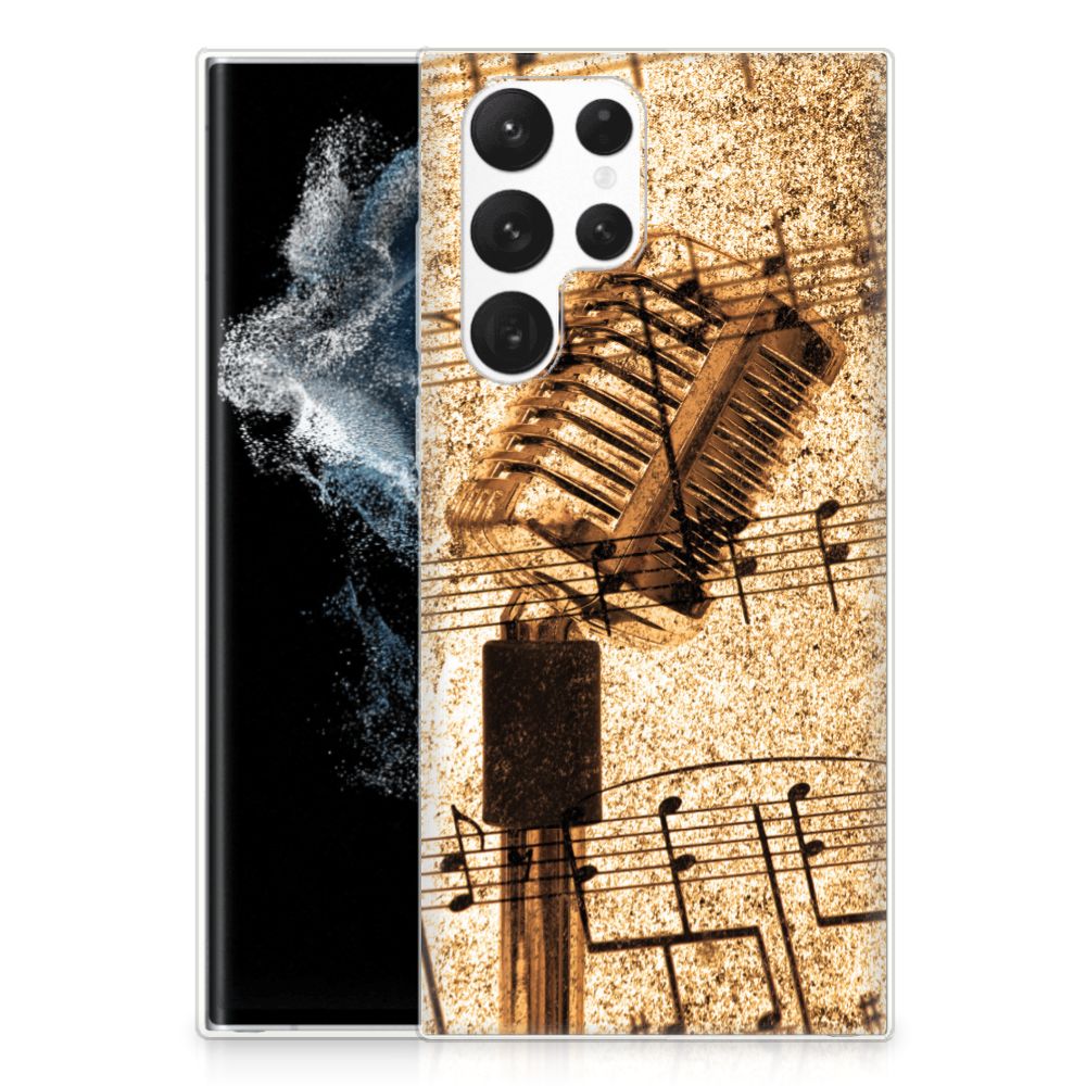 Samsung Galaxy S22 Ultra Siliconen Hoesje met foto Bladmuziek B2C Telecom