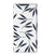 Samsung Galaxy S22 Ultra Smart Cover Leaves Blue hoesje decoratief ontwerp donkergrijze bladeren