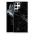 Samsung Galaxy S22 Ultra TPU Siliconen Hoesje Marmer Zwart achterkant zwart marmer design