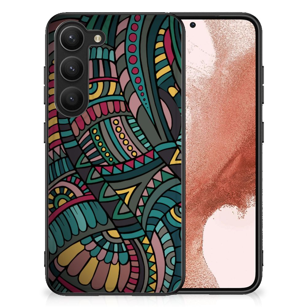 Samsung Galaxy S23 Back Case Aztec hoesje patronen voorkant