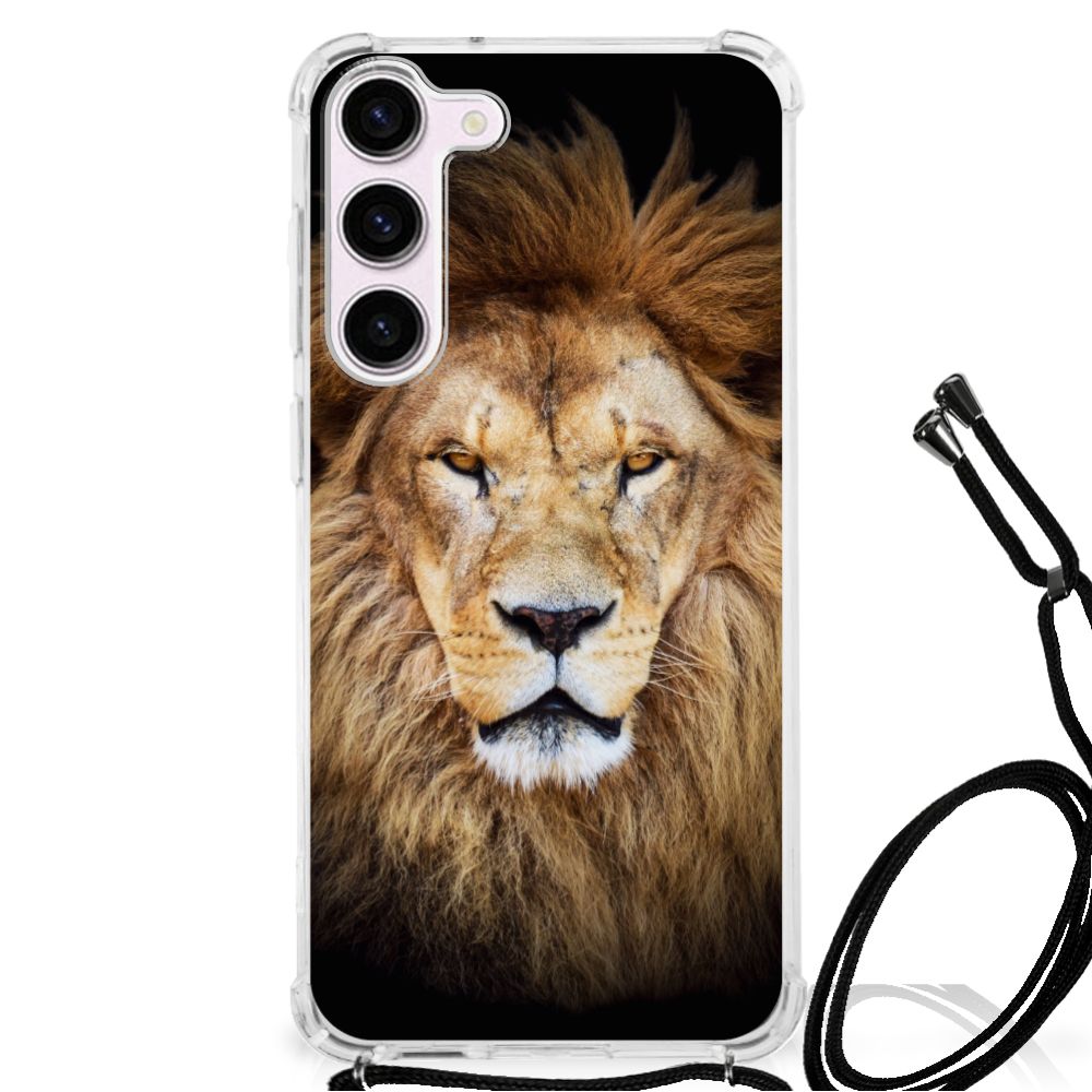 Samsung Galaxy S23 Case Anti-shock Leeuw voorkant leeuw ontwerp