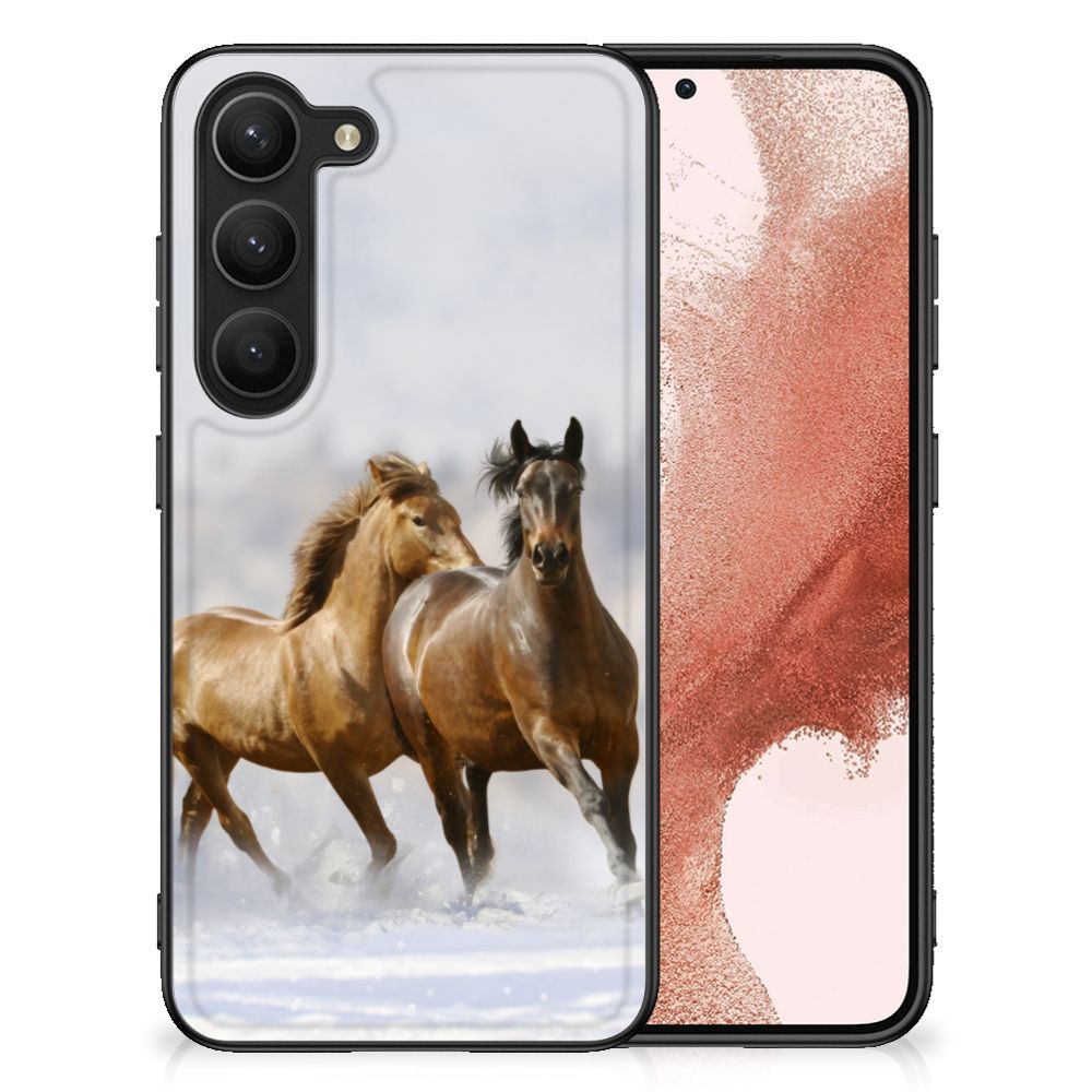 Samsung Galaxy S23 Dierenprint Telefoonhoesje Paarden B2C Telecom