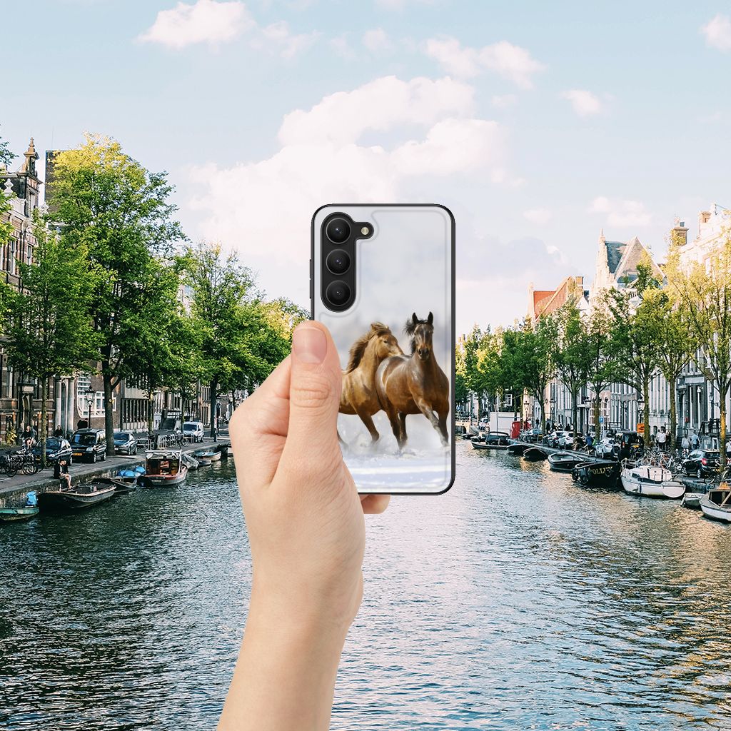 Samsung Galaxy S23 Dierenprint Telefoonhoesje Paarden B2C Telecom