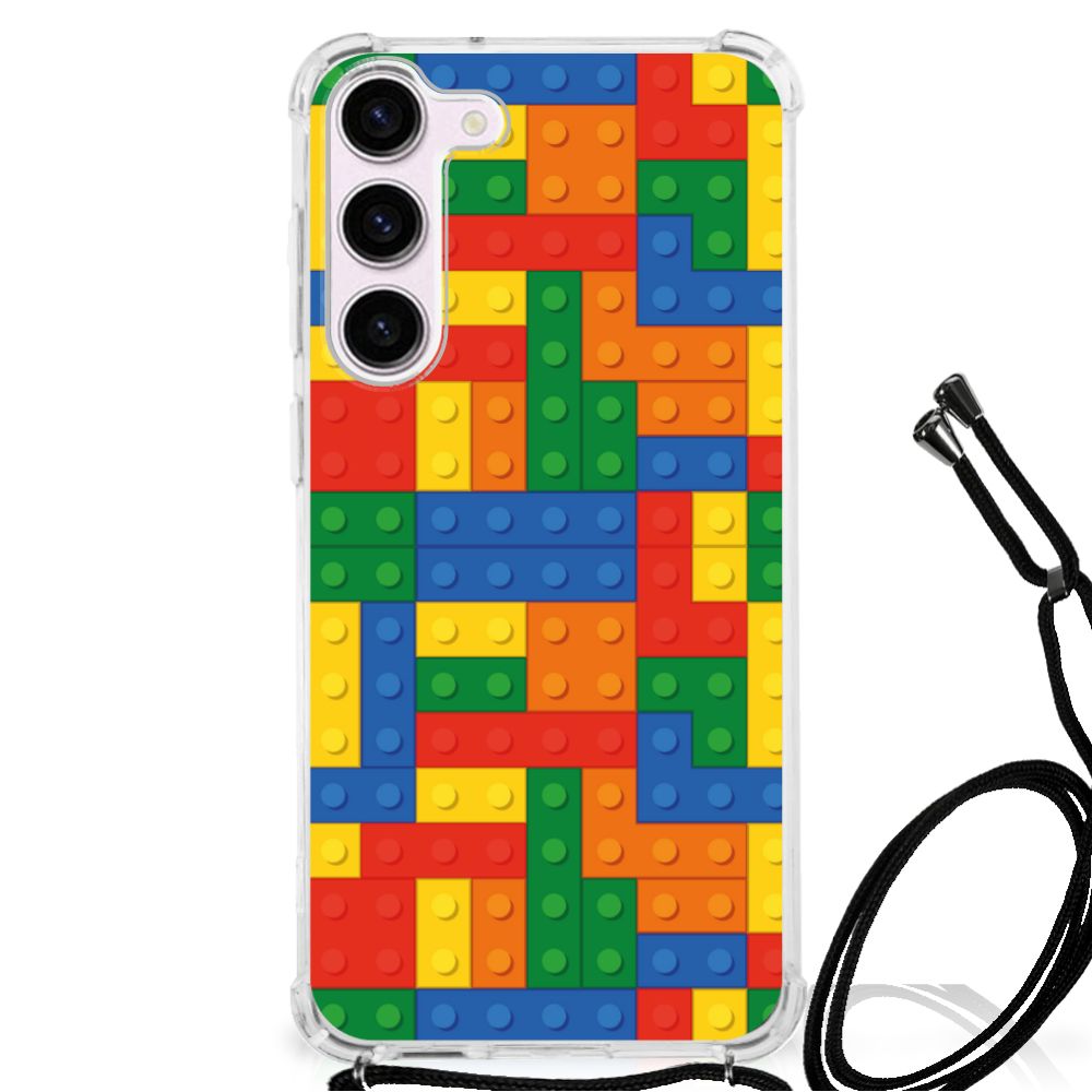 Samsung Galaxy S23 Doorzichtige Silicone Hoesje Blokken B2C Telecom