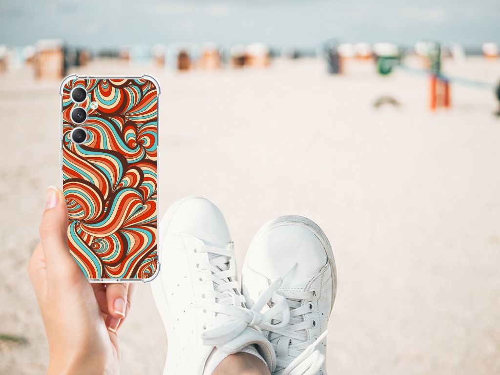 Samsung Galaxy S23 FE Back Cover Retro Retro design hand ocean beach