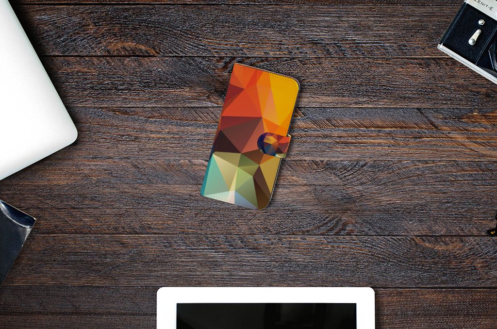 Samsung Galaxy S23 FE Book Case Polygon Color design geometric view