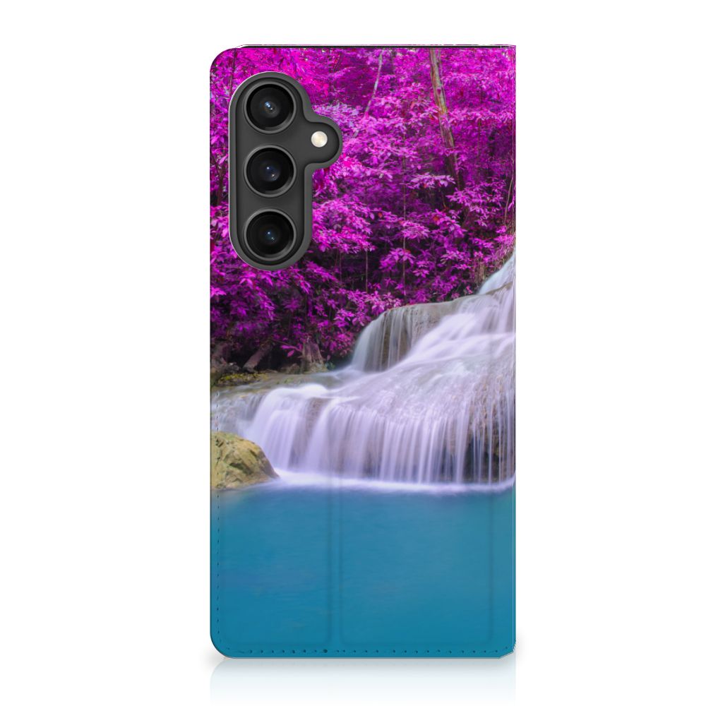 Samsung Galaxy S23 FE Book Cover Waterval waterval roze blauw