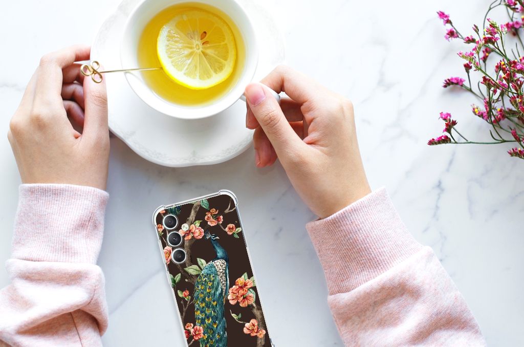 Samsung Galaxy S23 FE Case Anti-shock Pauw met Bloemen B2C Telecom
