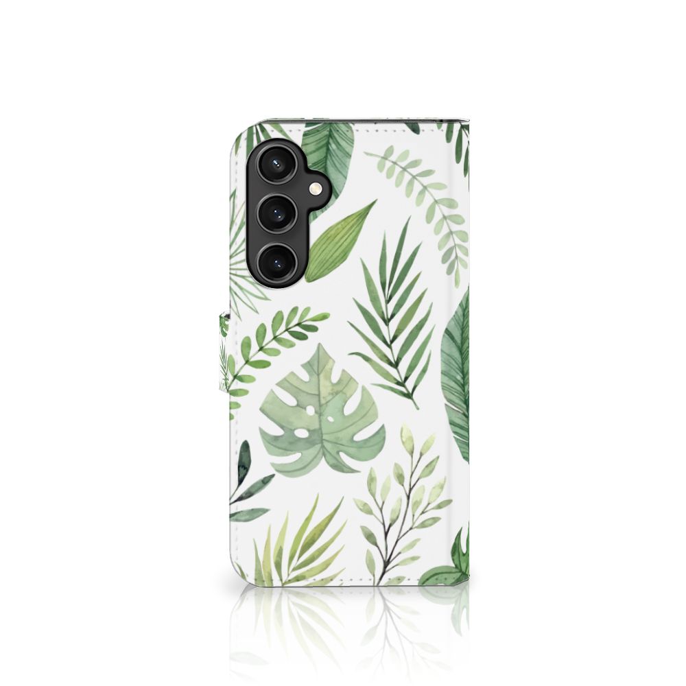 Samsung Galaxy S23 FE Hoesje Leaves telefoonhoesje bladeren aanzicht