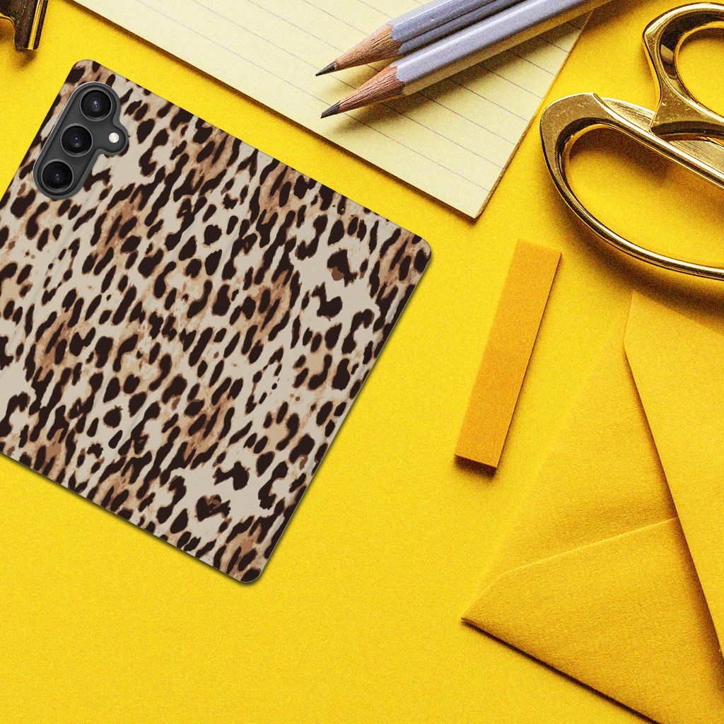 Samsung Galaxy S23 FE Hoesje maken Leopard hoesje leopard print bovenaanzicht