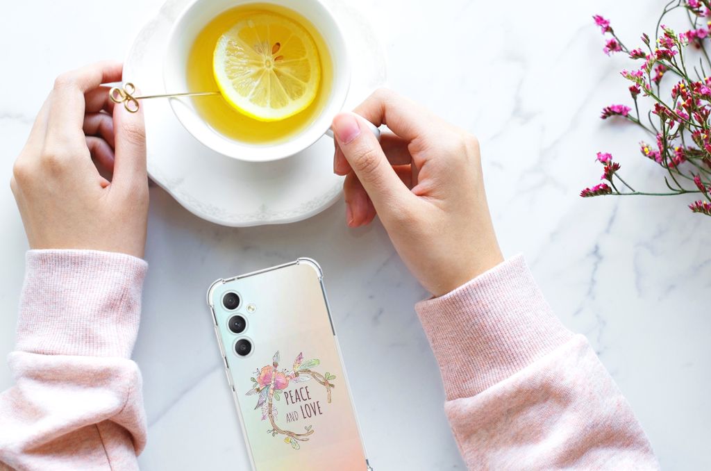 Samsung Galaxy S23 FE Stevig Bumper Hoesje Boho Text B2C Telecom