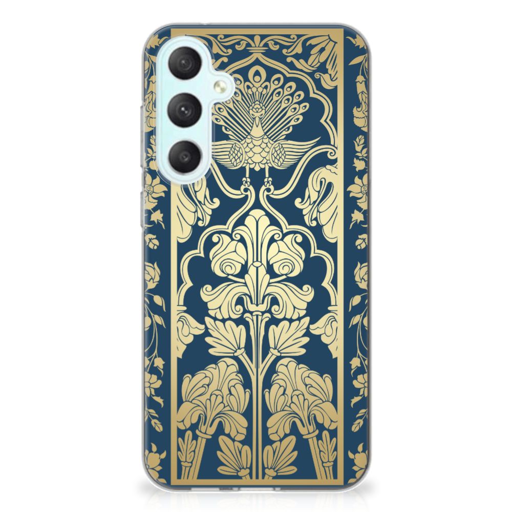 Samsung Galaxy S23 FE TPU Case Beige Flowers design beige bloemen achterkant