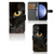 Samsung Galaxy S23 FE Telefoonhoesje met Pasjes Zwarte Kat design Zwarte Kat aanzicht
