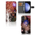 Samsung Galaxy S23 FE Wallet Case met Pasjes Vuurwerk met kleurrijke vuurwerkprint en opbergvakken voor kaarten.
