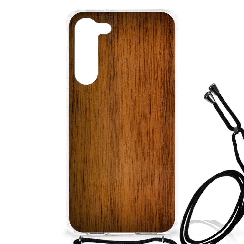 Samsung Galaxy S23 Plus Stevig Telefoonhoesje Donker Hout B2C Telecom