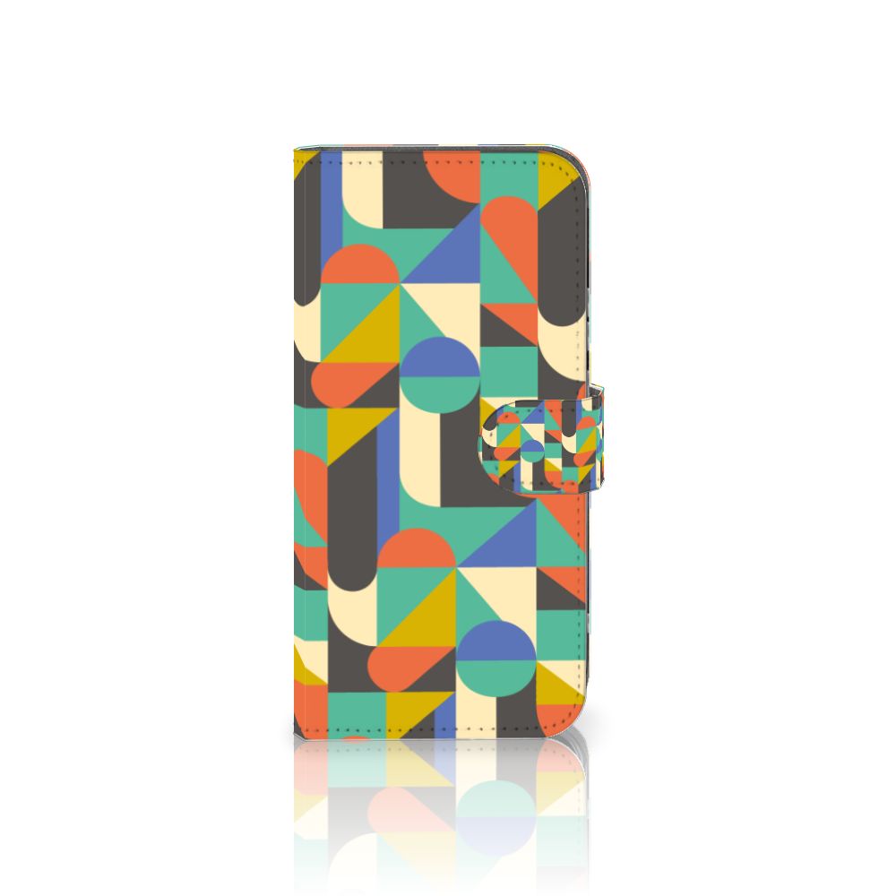 Samsung Galaxy S23 Plus Telefoon Hoesje Funky Retro design kleurrijk geometrisch aanzicht