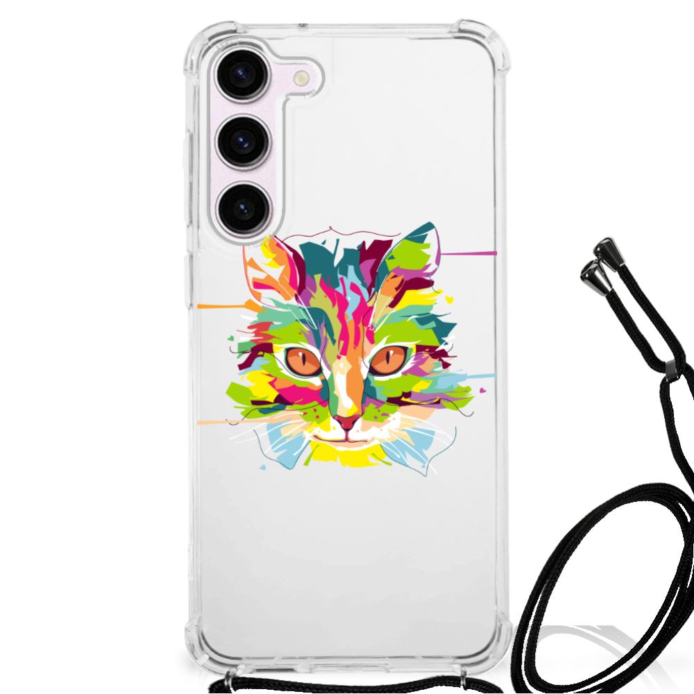 Samsung Galaxy S23 Stevig Bumper Hoesje Cat Color B2C Telecom