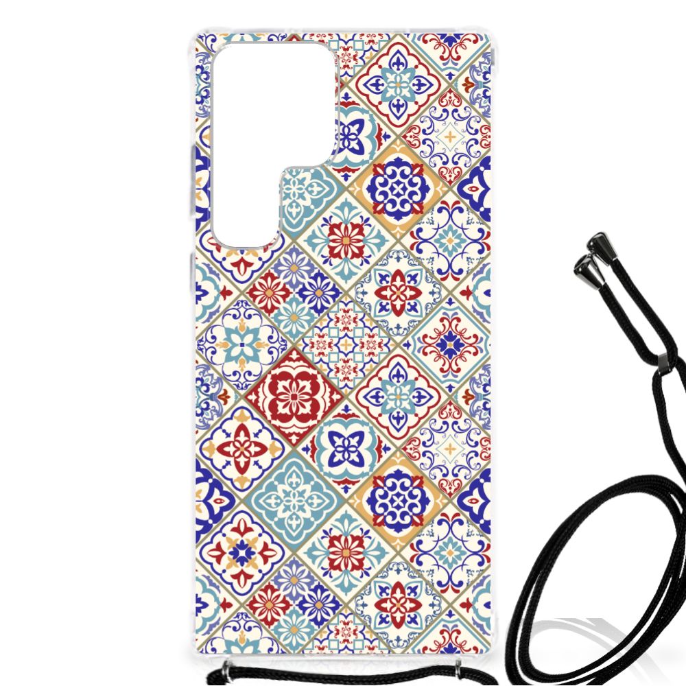 Samsung Galaxy S23 Ultra Anti-Shock Hoesje Tiles Color B2C Telecom