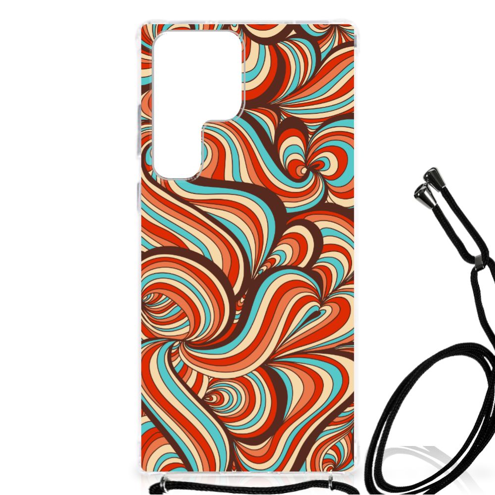 Samsung Galaxy S23 Ultra Back Cover Retro design voorkant