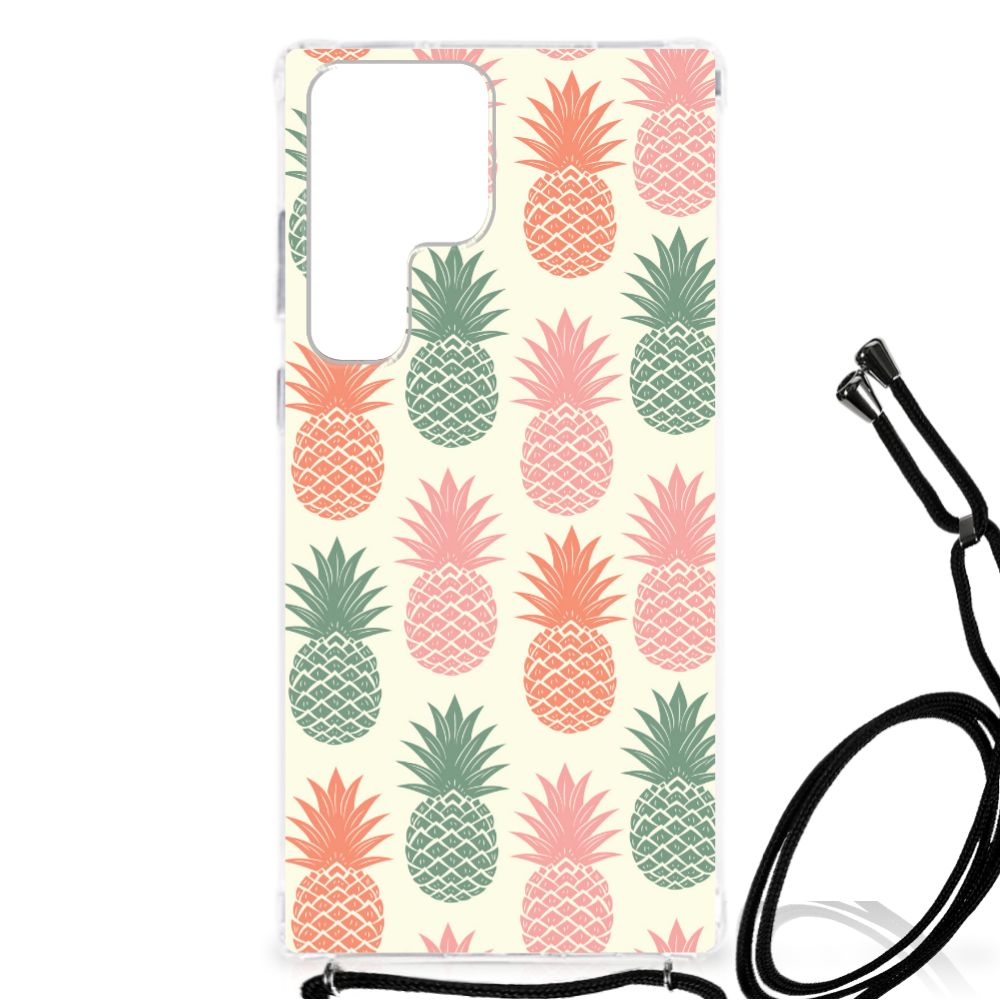 Samsung Galaxy S23 Ultra Beschermhoes Ananas B2C Telecom