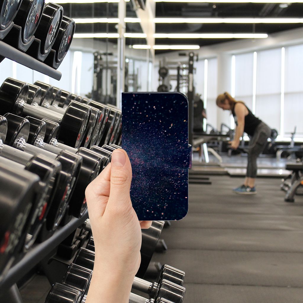 Samsung Galaxy S24 Book Case Stars boekhoes sterren design hand sportzaal