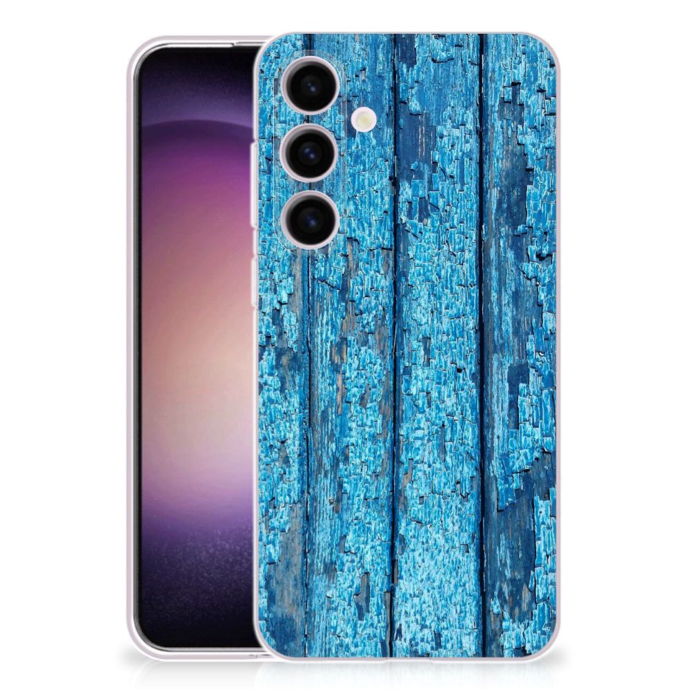 Samsung Galaxy S24 Bumper Hoesje Wood Blue B2C Telecom