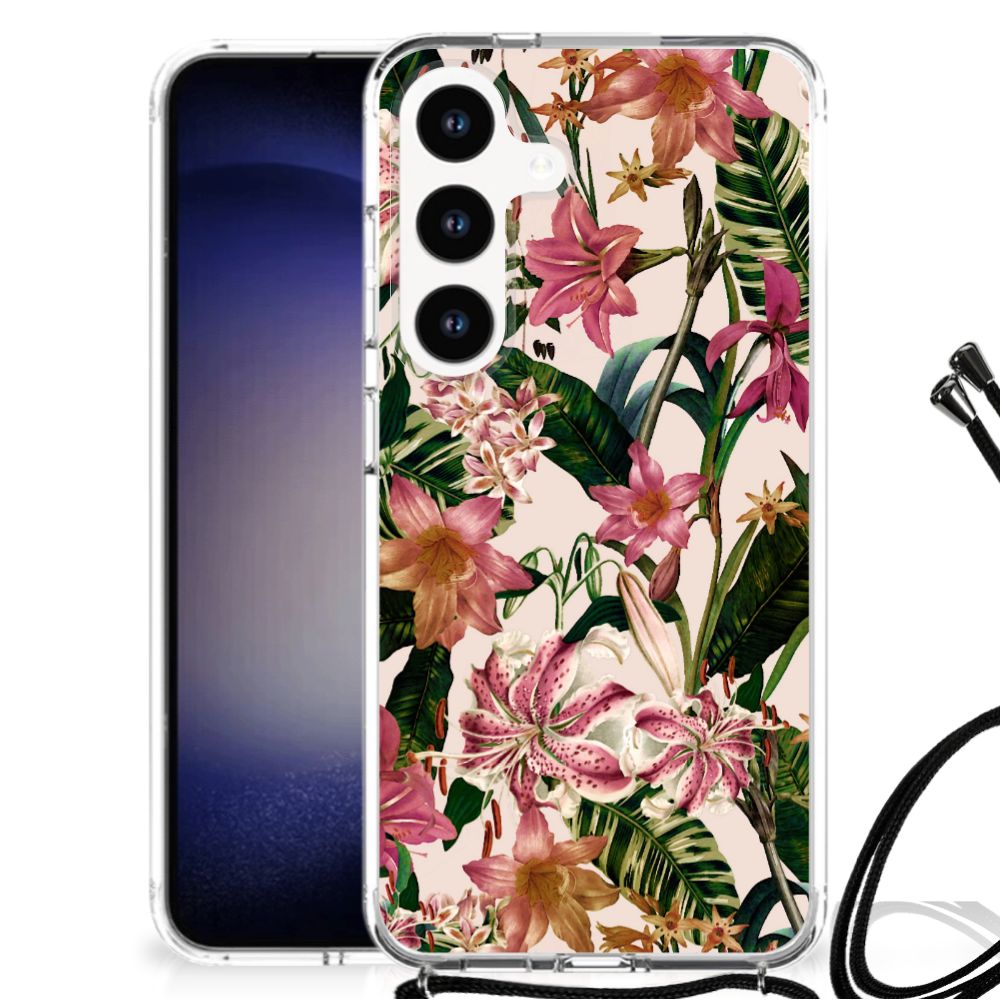 Samsung Galaxy S24 Case Flowers bloemen design voorkant