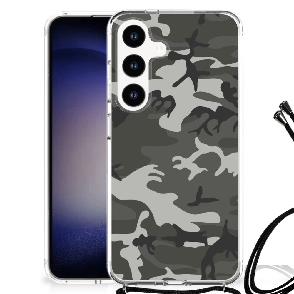 Samsung Galaxy S24 Doorzichtige Silicone Hoesje Army Light B2C Telecom