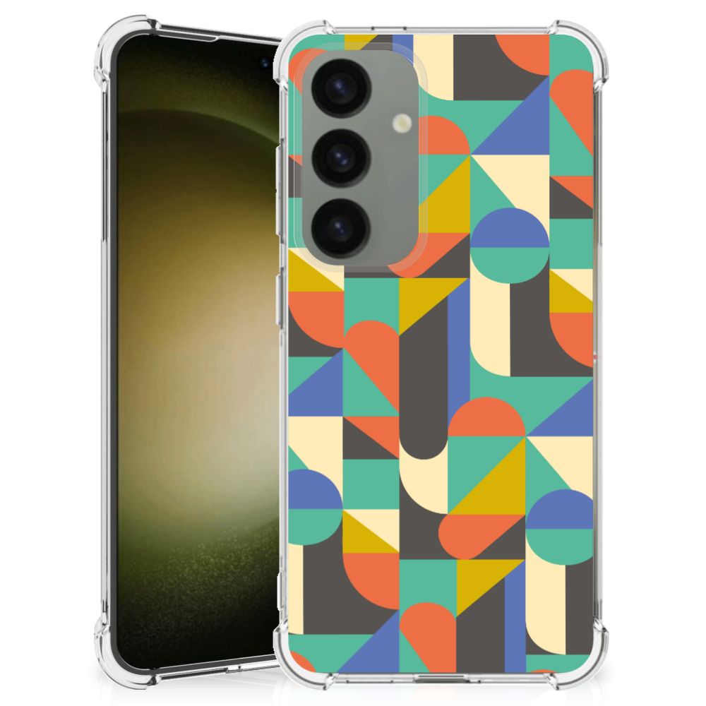 Samsung Galaxy S24 Doorzichtige Silicone Hoesje Funky Retro B2C Telecom