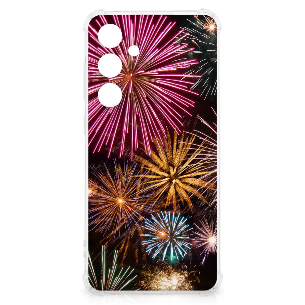 Samsung Galaxy S24 FE Anti Shock Bumper Case Vuurwerk vuurwerk design achterkant