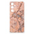Samsung Galaxy S24 FE Anti-Shock Hoesje Marmer Oranje achterkant