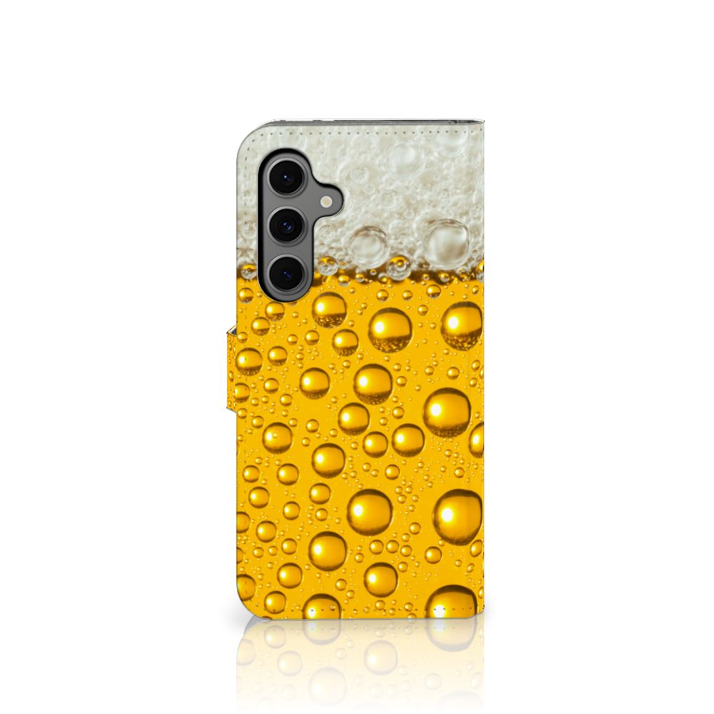 Samsung Galaxy S24 FE Book Cover Bier telefoonhoesje bier design voorkant